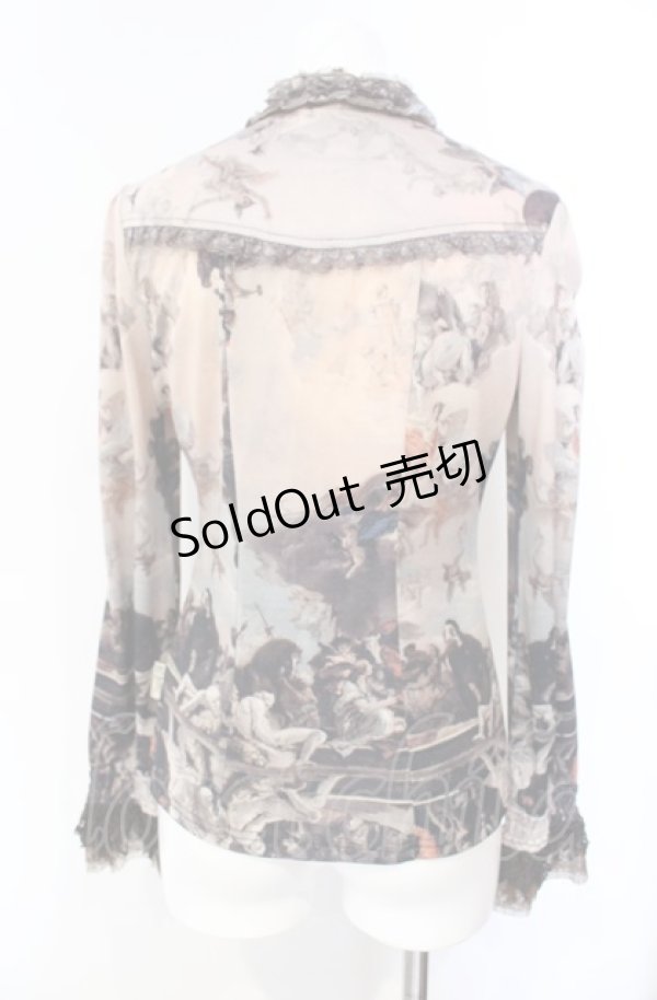 画像4: OZZ ANGELO / 宗教画プリントカットソーブラウス  ベージュ系 O-25-08-07-035-OO-BL-OW-ZI (4)