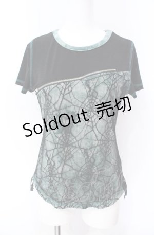 画像: Ozz Croce / 蜘蛛メッシュレイヤードカットソー  ブラック O-25-08-07-047-OO-TO-OW-OS