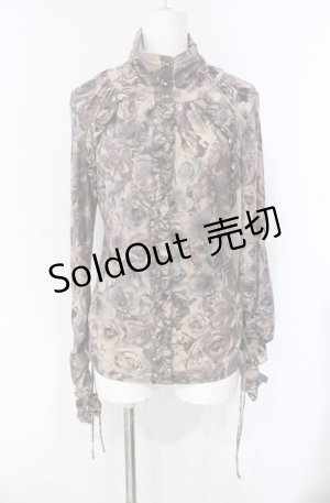 画像: Ozz Croce / 総柄ハイネックプルオーバー  ベージュ O-25-08-07-050-OO-TO-OW-OS