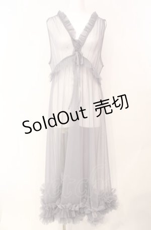 画像: axes femme / レイヤード用チュールワンピース  グレー O-25-08-07-065-AX-OP-IG-ZT1104B