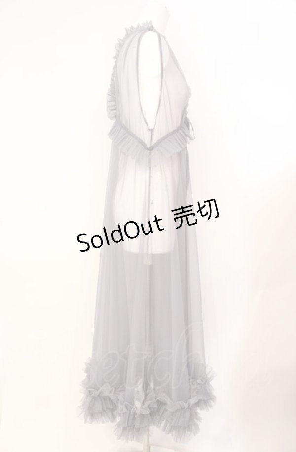 画像2: axes femme / レイヤード用チュールワンピース  グレー O-25-08-07-065-AX-OP-IG-ZT1104B (2)