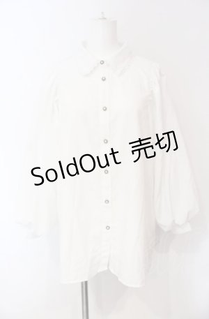 画像: axes femme / ボリューム袖ブラウス F シロ O-25-08-07-081-AX-BL-IG-OS