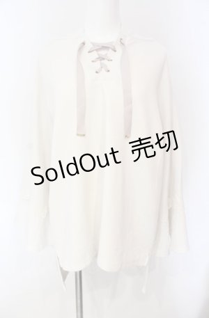 画像: axes femme / ダンボールニットポンチョ M オフ O-25-08-07-085-AX-TO-IG-OS