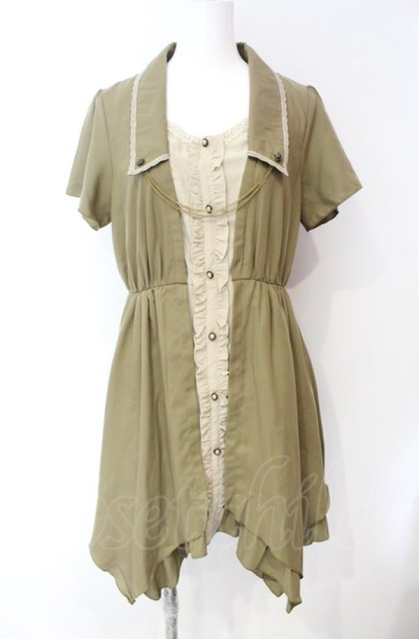 画像1: axes femme / 重ね風裾イレヘムチュニック M イエローけい O-25-08-07-088-AX-OP-IG-ZT081 (1)