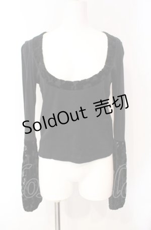 画像: BPN / 透かしフロッキーカットソー M ブラック O-25-08-07-094-GO-TO-IG-OS