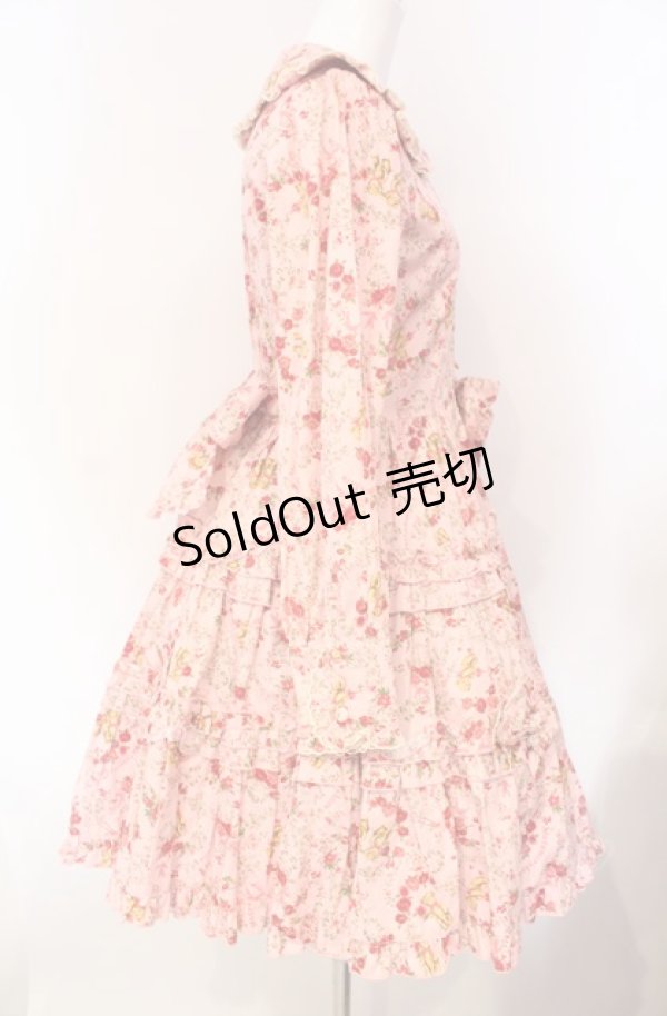 画像3: metamorphose / ガーデニングくまちゃんワンピース  ピンク O-25-08-07-009-ME-OP-IG-OS (3)