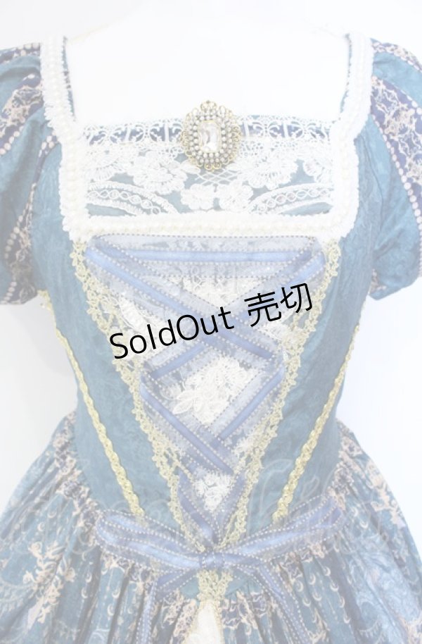 画像2: promise（海外ロリィタ） / クラシックロリータワンピースドレス  グリーン O-25-08-07-014-LO-OP-IG-OS (2)