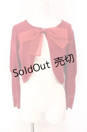 画像: Maison de FLEUR / Snow Whiteニットカーディガン F ダークレッド O-25-08-07-019-LO-TO-OW-OS