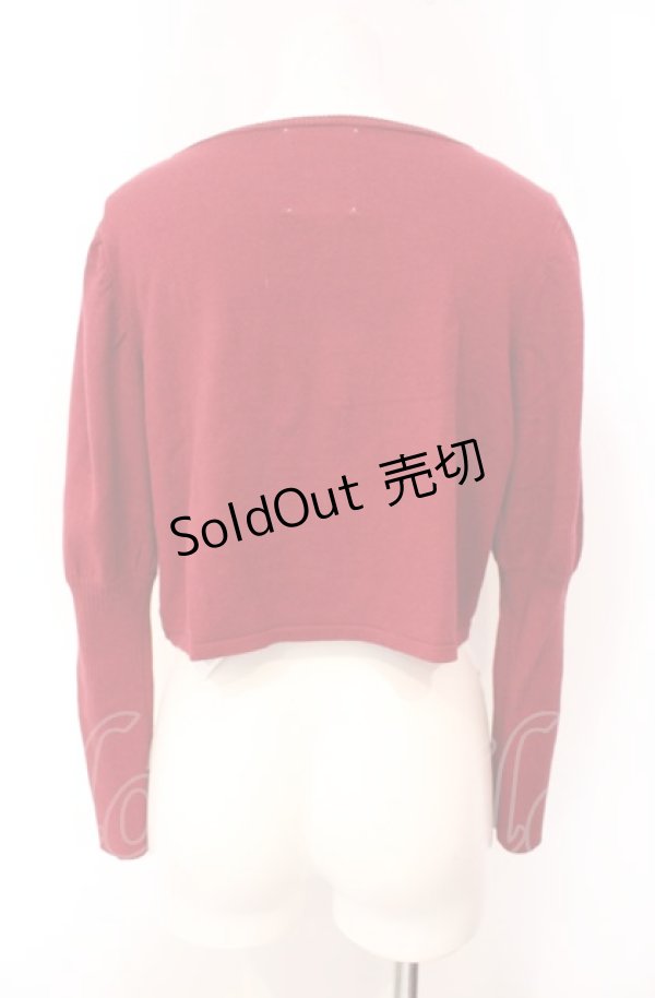 画像3: Maison de FLEUR / Snow Whiteニットカーディガン F ダークレッド O-25-08-07-019-LO-TO-OW-OS (3)