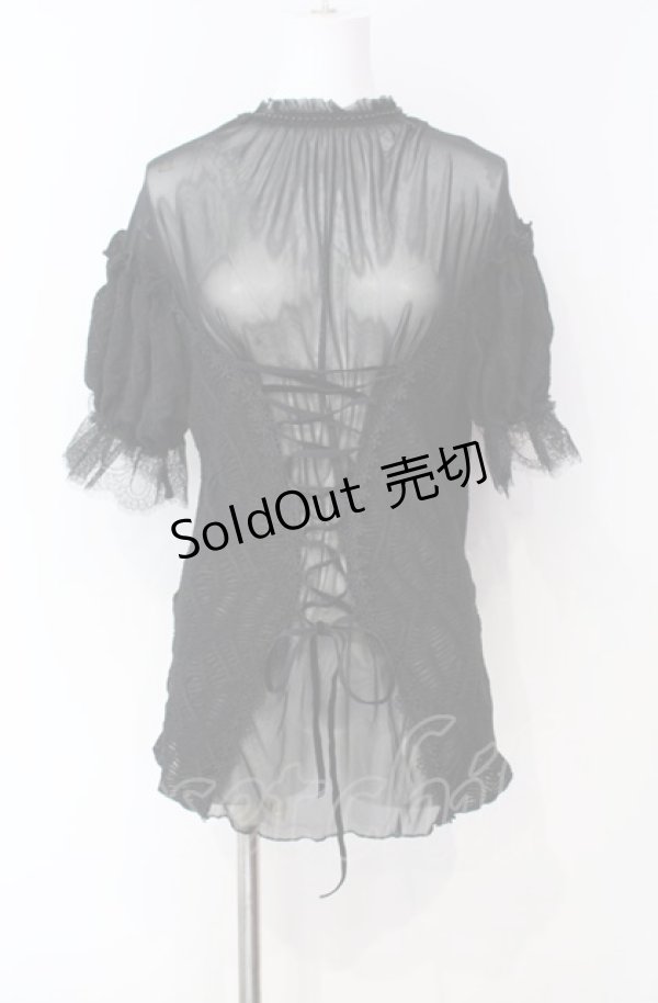 画像1: EVA LADY / Lost In The Fog Gothic Top　トップス L ブラック O-25-08-07-024-PU-TO-OW-ZT520 (1)