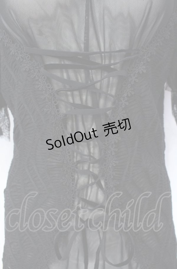画像2: EVA LADY / Lost In The Fog Gothic Top　トップス L ブラック O-25-08-07-024-PU-TO-OW-ZT520 (2)