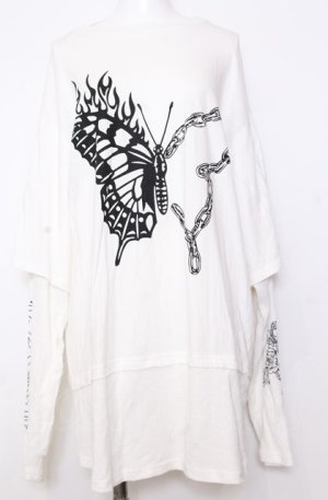 画像: Candy Stripper / FIRE BUTTERFLY LAYERED  トップス  ホワイト O-25-08-08-027-PU-TO-IG-OS