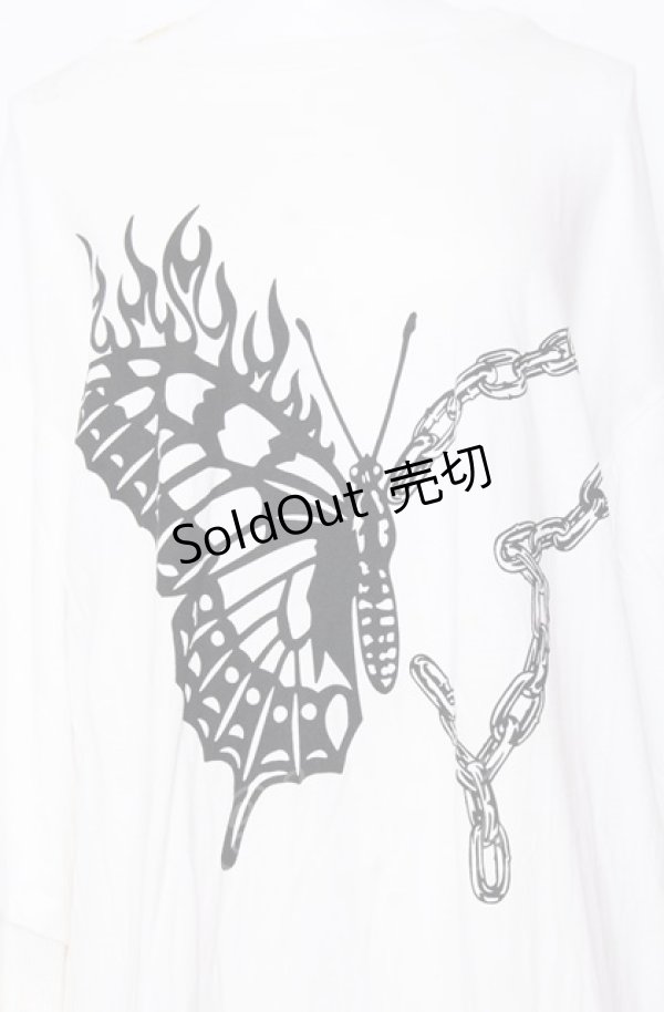 画像2: Candy Stripper / FIRE BUTTERFLY LAYERED  トップス  ホワイト O-25-08-08-027-PU-TO-IG-ZT066 (2)