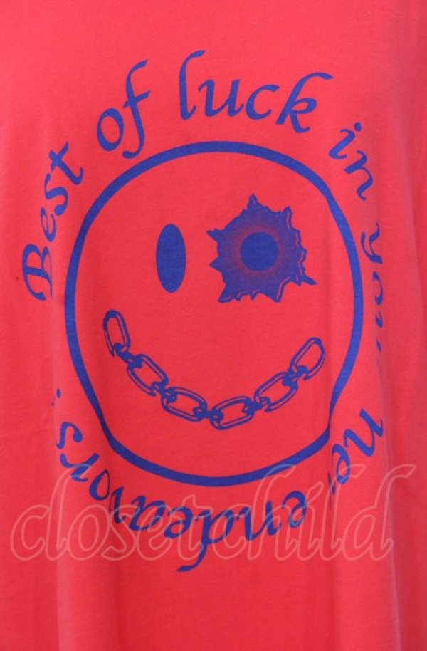 画像2: Candy Stripper / GET SHOT SMILE BIG TEE Tシャツ  レッド O-25-08-08-032-PU-TS-IG-ZT038 (2)