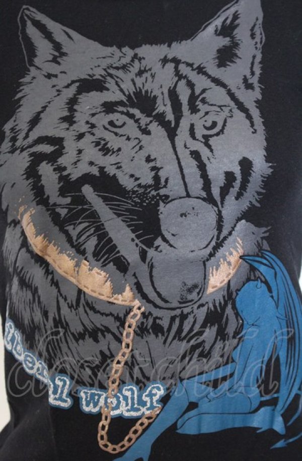 画像2: BATSU / ボアスリーブTシャツ M ブラック O-25-08-08-034-PU-TO-IG-ZT038 (2)