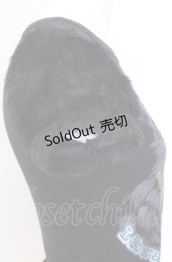 画像3: BATSU / ボアスリーブTシャツ M ブラック O-25-08-08-034-PU-TO-IG-ZT038 (3)