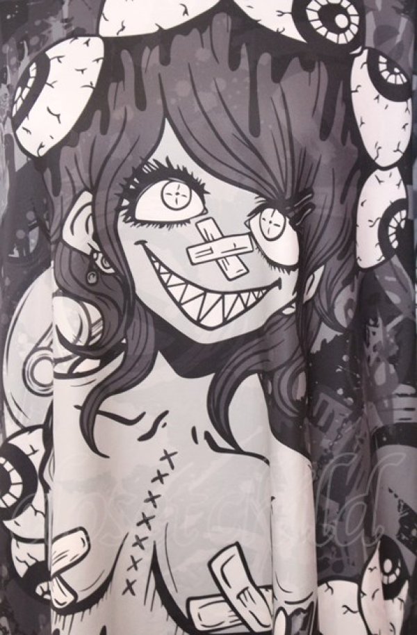 画像2: NieR Clothing / 擬人化パーカー  モノクロ O-25-08-08-045-PU-TO-IG-ZT038 (2)