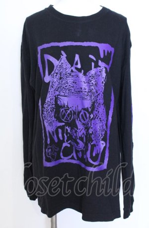 画像: NieR Clothing / プリントカットソー 3XL ブラック×パープル O-25-08-08-047-PU-TO-IG-OS