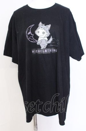 画像: NieR Clothing / プリントTシャツ XL ブラック きぐるみNieRちゃん O-25-08-08-048-PU-TO-IG-OS