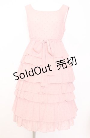 画像: Emily Temple cute / 水玉ティアードワンピース  ピンク O-25-08-08-012-ET-OP-OW-OS
