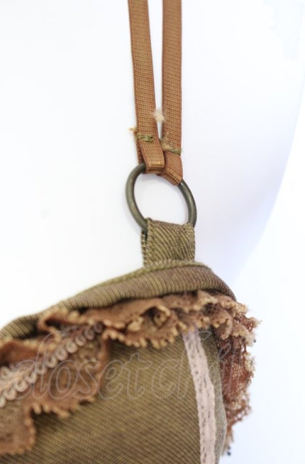 画像3: Ozz Croce / 薔薇刺繍サイド編み上げビスチェワンピース  カーキイエロー O-25-08-08-015-OO-OP-OW-ZY (3)