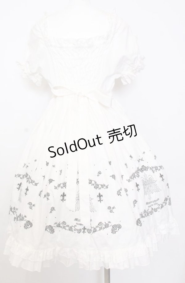 画像3: metamorphose / 羽根十字架柄刺繍入り半袖ワンピースセット【ワンピース単品】  シロ O-25-08-08-016-ME-OP-IG-OS (3)