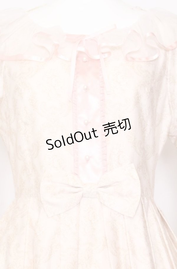 画像2: Victorian maiden / ダマスクキャットアントワネットドレス  ピンクベージュ O-25-08-08-020-CL-OP-OW-OS (2)