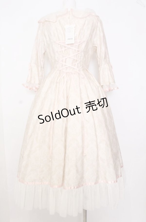画像5: Victorian maiden / ダマスクキャットアントワネットドレス  ピンクベージュ O-25-08-08-020-CL-OP-OW-OS (5)