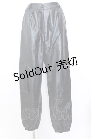 画像: NieR Clothing / PU LEATHER 4POCKET PANTS【内側ふわもこ防寒】 パンツ  ブラック O-25-08-08-003-PU-PA-IG-ZT-CL001
