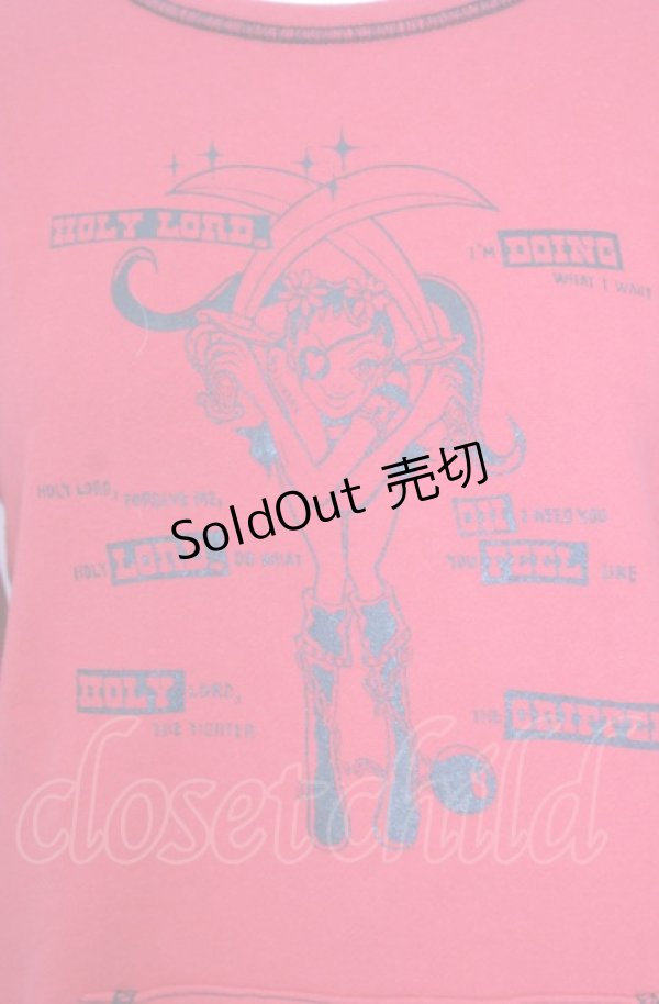 画像2: MILK / ガールプリントトレーナー  アカ O-25-08-08-025-ML-TO-IG-ZT484 (2)