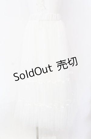 画像: evelyn / ボリュームチュールスカート  シロ O-25-08-09-046-LO-SK-OW-OS