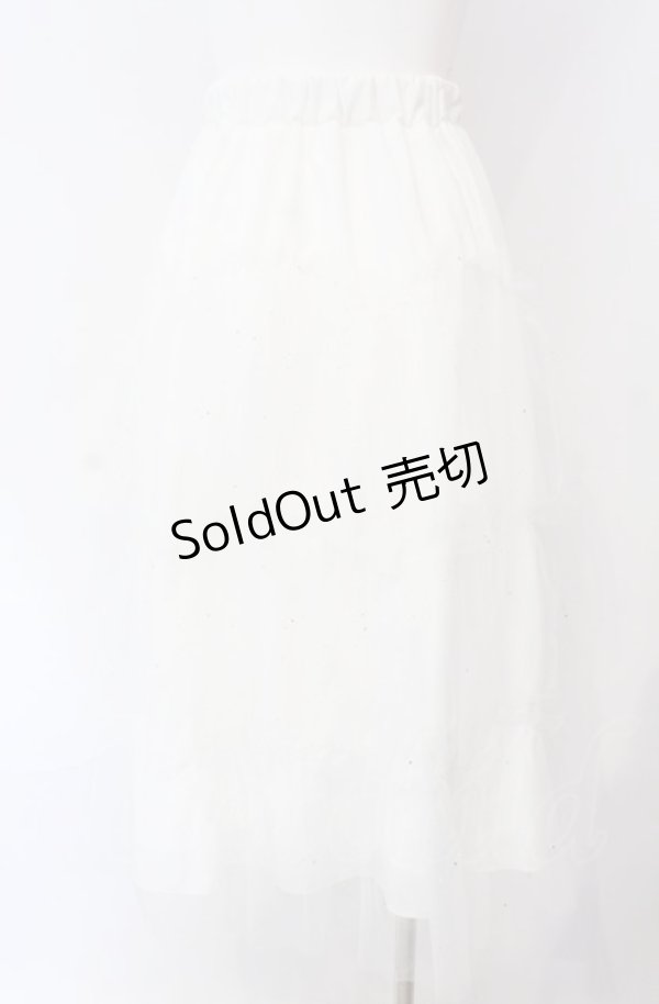 画像3: evelyn / ラメチュールロングスカート  シロ O-25-08-09-047-LO-SK-IG-ZT371 (3)