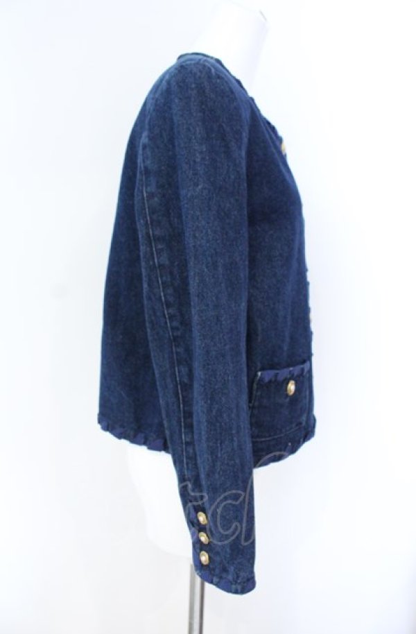 画像2: KANEKO ISAO / リボンからみデニムジャケット  インディゴ O-25-08-09-053-EL-JA-IG-ZT189 (2)