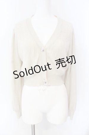 画像: an another angelus / SAVONパッケージ釦透かし編みニットカーディガン F アイボリー O-25-08-09-058-CA-TO-OW-OS