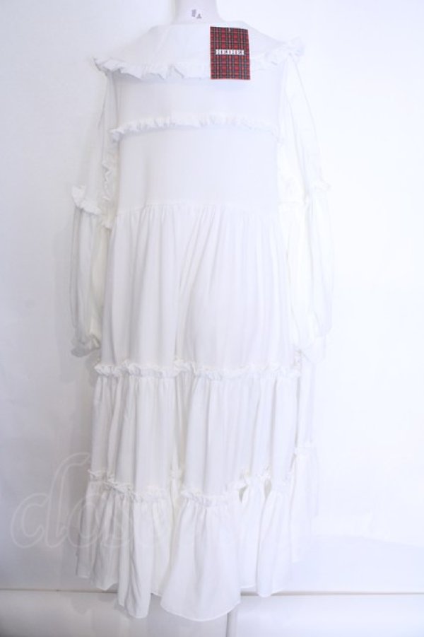 画像3: HEIHEI / フリルトラックドレス  シロ O-25-08-09-1029-PU-OP-IG-ZT093 (3)