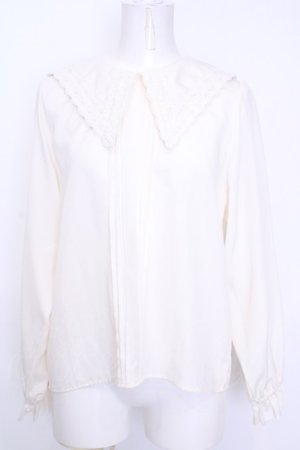 画像: axes femme POETIQUE / ビッグカラープルブラウス  アイボリー O-25-08-09-1004-AX-BL-IG-OS