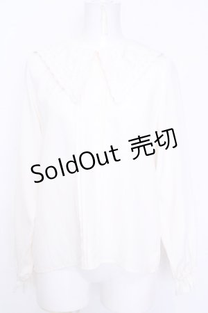 画像: axes femme POETIQUE / ビッグカラープルブラウス  アイボリー O-25-08-09-1004-AX-BL-IG-OS
