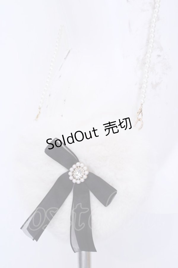 画像1: Rojita / 2022 ROJITA福袋 ファーハートポシェット単品  オフ× O-25-08-09-1033-LO-BG-IG-ZT346 (1)