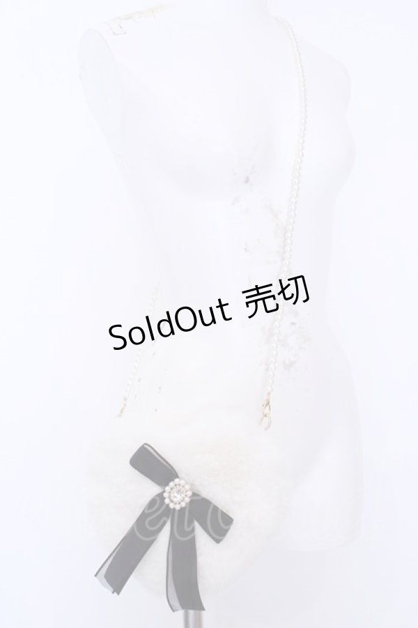 画像2: Rojita / 2022 ROJITA福袋 ファーハートポシェット単品  オフ× O-25-08-09-1033-LO-BG-IG-ZT346 (2)