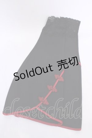 画像: Qutie Frash / レッグカバー  ブラック×レッド O-25-08-09-1037-QU-ZA-IG-OS
