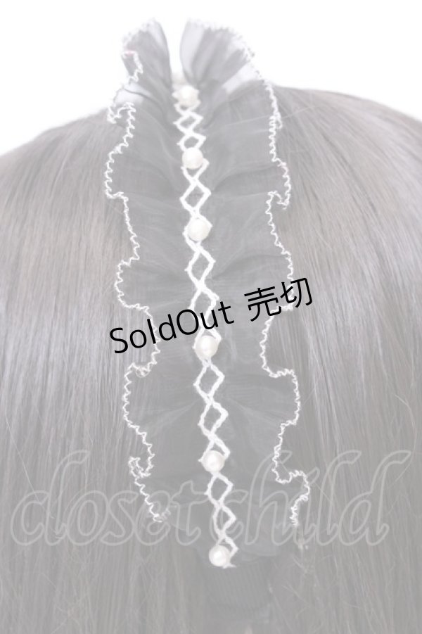 画像2: Rojita / ヘッドドレスパールカチューシャ  クロ O-25-08-09-1041-LO-AC-IG-ZT450 (2)