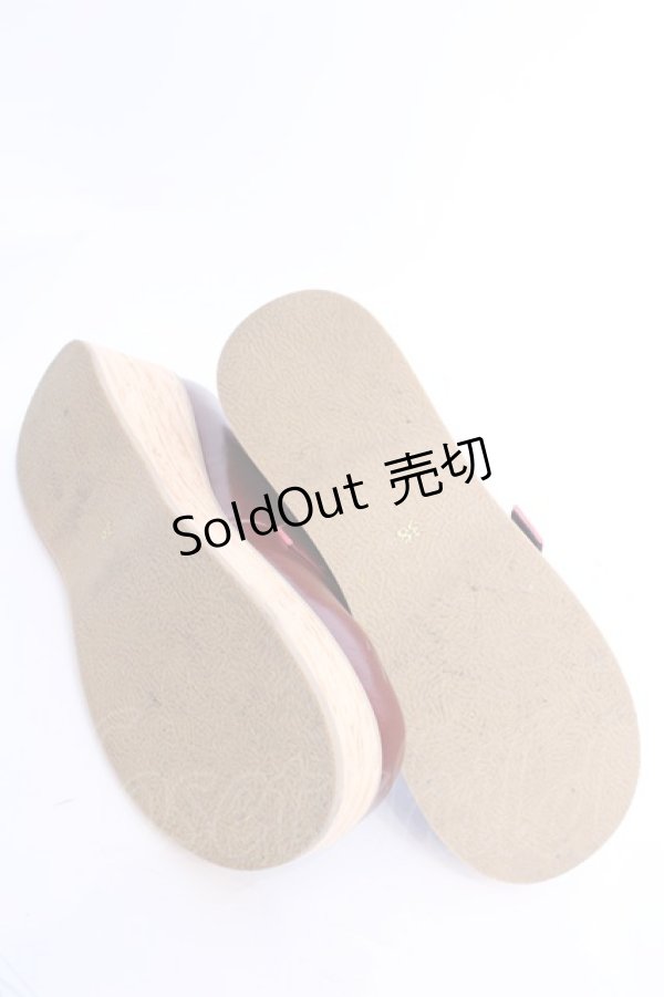 画像6: MODO（海外ロリィタ） / 木目調 厚底ストラップシューズ 38 ワイン O-25-08-09-1054-LO-SH-IG-ZT087 (6)