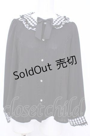 画像: axes femme kawaii / ピクニックブラウス  クロ O-25-08-09-1012-AX-BL-IG-OS