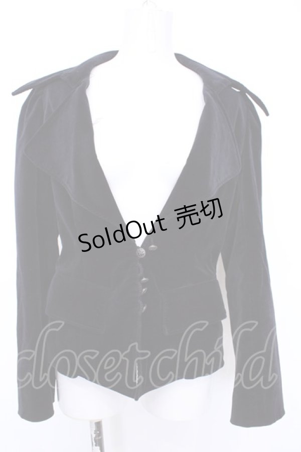 画像1: MIHO MATSUDA / 別珍ジャケット M ブラック O-25-08-09-1018-GO-JA-YM-OS (1)