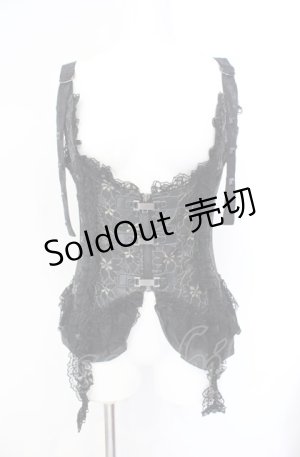 画像: Qutie Frash / ラメベスト  ブラック×ゴールド O-25-08-09-014-QU-TO-IG-OS