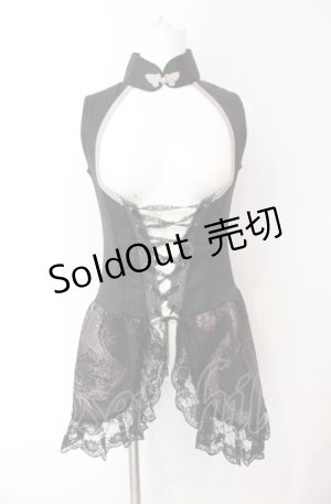 画像: Qutie Frash / 胸開きベスト【旧タグ】  ブラック O-25-08-09-020-QU-TO-IG-OS