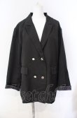 画像1: NieR Clothing / 袖折り返しラメ入りROSE DOUBLE JACKET ジャケット  ブラック O-25-08-09-022-PU-JA-IG-OS (1)