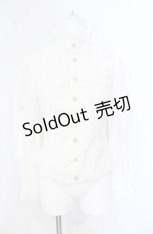 画像: Victorian maiden / コットンレーススタンドカラーブラウス  シロ O-25-08-09-025-CL-BL-OW-OS