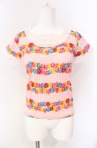 画像1: MILK / フラワーラインギンガムTシャツ  ピンク O-25-08-09-026-ML-TO-OW-OS (1)