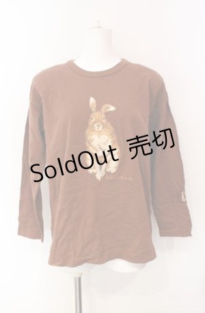 画像: Pao de lo / うさぎ刺繍プルオーバー  ブラウン O-25-08-10-044-LO-TO-OW-ZI